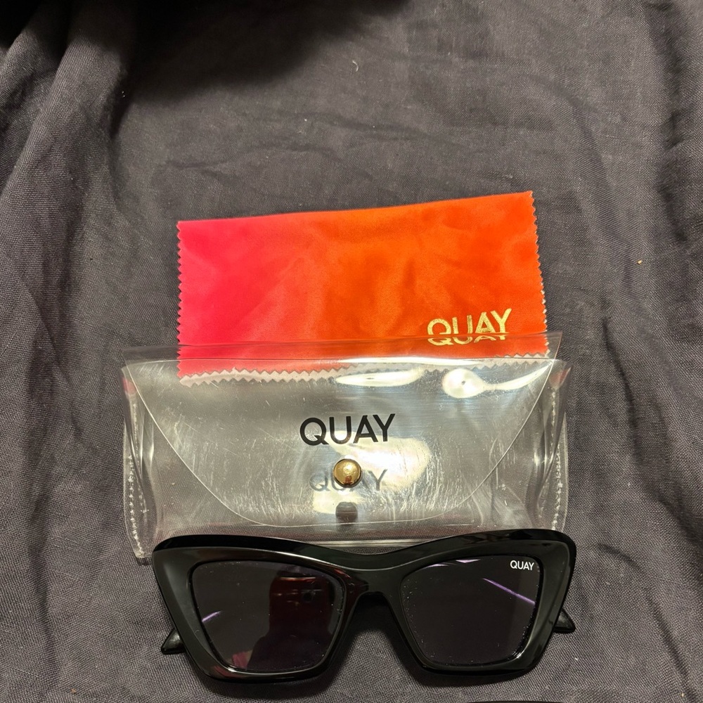 Quay Black Sunglasses with Case